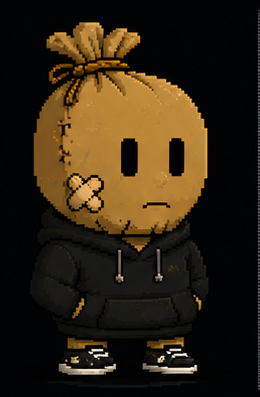 BAGGED mascot